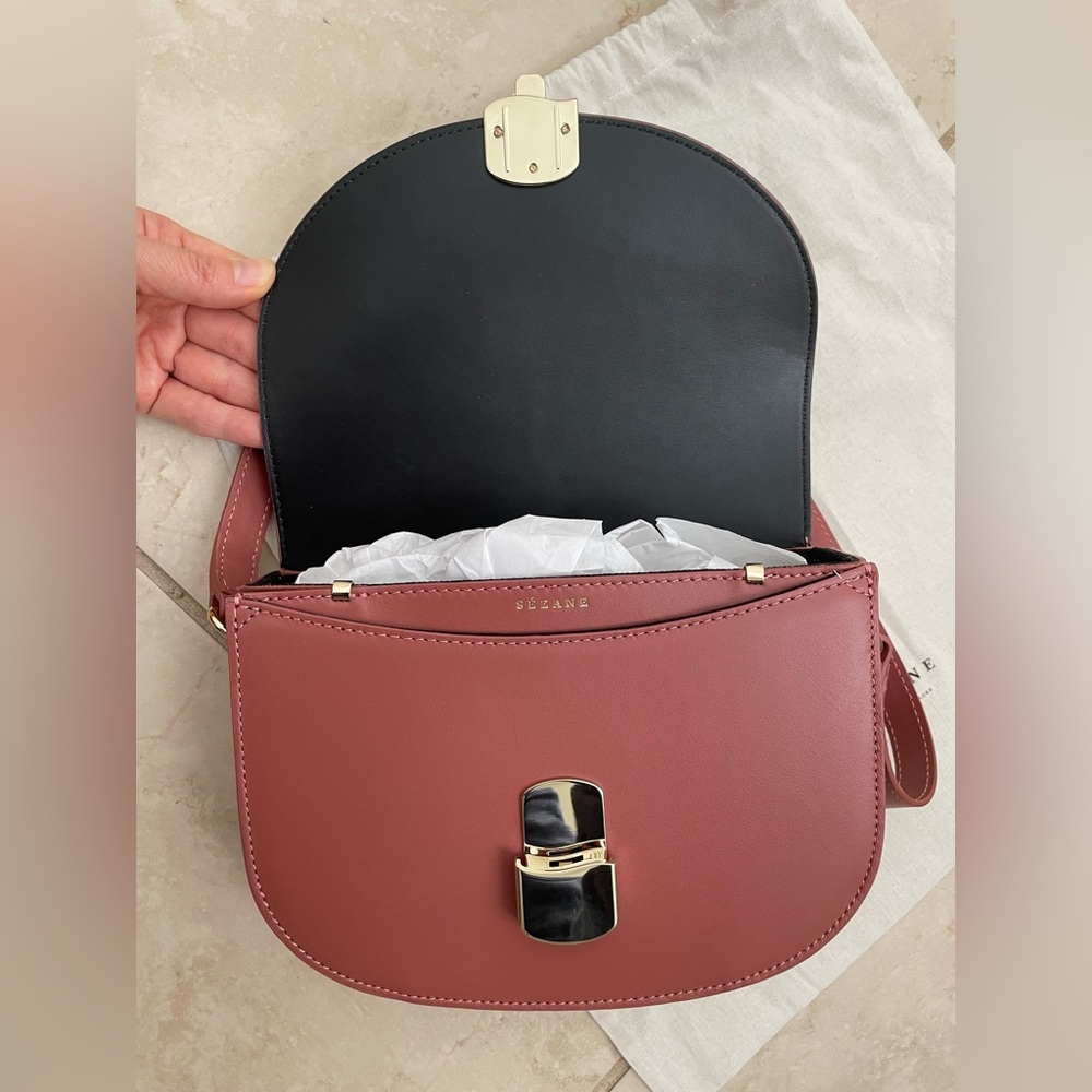 Sézane Claude Bag in Rosewood from 2023 Collection - Picture 9 of 13